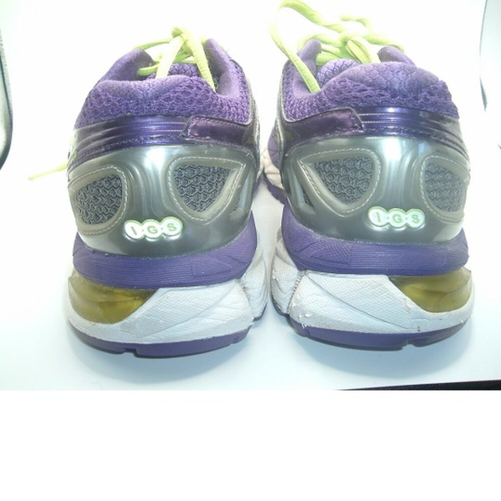 Asics Gel Kayano 21 Shoes Womens Size 7.5 Purple Lime Gray Running Sneakers - Picture 3 of 7